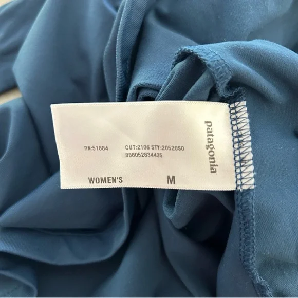 Patagonia Morning Glory Blue Halter Top Dress Tie Back Summer Athletic Hiking M - Picture 6 of 7